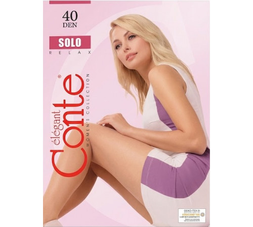 Капронові колготки Conte Elegant Solo 40 Den 2 S Natural