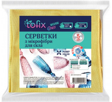 Серветка мікрофібра Tofix для скла 30х30 см 5 шт