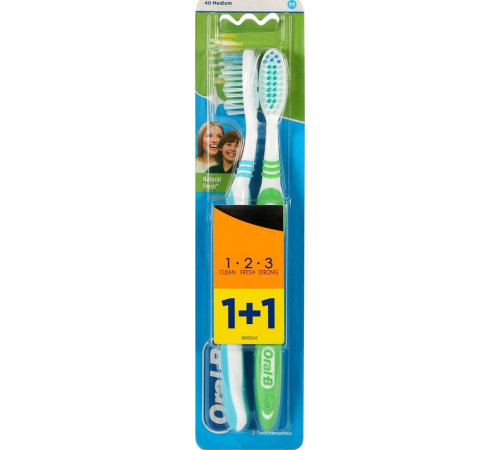 Зубна щітка Oral-B 123 Натуральна свіжість (2шт.)