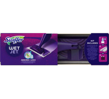 Стартовий набір для прибирання Swiffer Wet Jet (швабра, 5 серветок, ємність з рідиною, 2 батарейки)