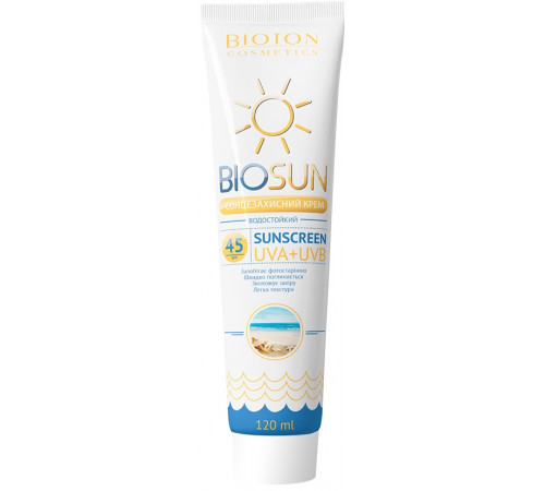 Сонцезахисний крем Bioton Cosmetics BioSun SPF 45 120 мл