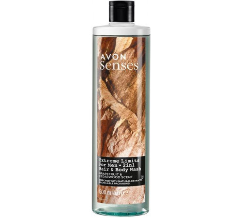 Гель для душа Avon Senses For Men 2в1 Extreme Limits 500 мл