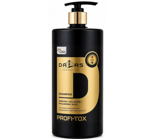 Шампунь для волосся Dalas Profi-Tox з Колагеном, Кератином та Гіалуроновою кислотою дозатор 850 г