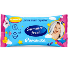 Вологі серветки для дітей Summer Fresh Ромашка 15 шт