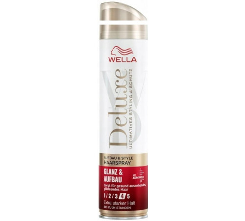 Лак для волосся Wella Deluxe Glanz & Aufbau фіксація 4 250 мл Лак для волосся Wella Deluxe Glanz & Aufbau фіксація 4 250 мл