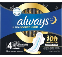 Гігієнічні прокладки Always Ultra Secure Night (Розмір 4) 6 шт