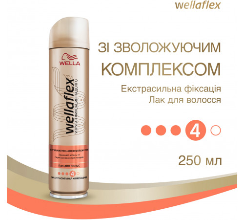 WellaFlex Лак для волос с увлажняющим комплексом Экстра сильная фиксация 250 мл