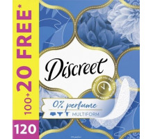Щоденні гігієнічні прокладки Discreet  0% perfume Multiform 120 шт