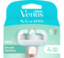 Сменные картриджи для бритья Gillette Venus Pro Smooth Sensitive 4 шт (цена за 1шт)