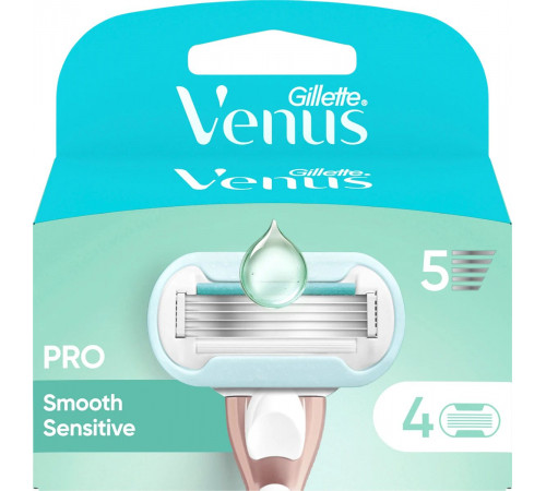 Сменные картриджи для бритья Gillette Venus Pro Smooth Sensitive 4 шт (цена за 1шт) Сменные картриджи для бритья Gillette Venus Pro Smooth Sensitive 4 шт (цена за 1шт)