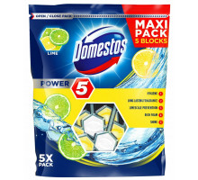 Туалетный блок для унитаза DOMESTOS Power 5 Lime 5*55 г