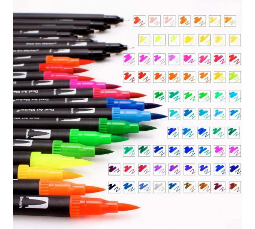 Набор акварельных маркеров Dual Brush Pens DW-120 120 шт