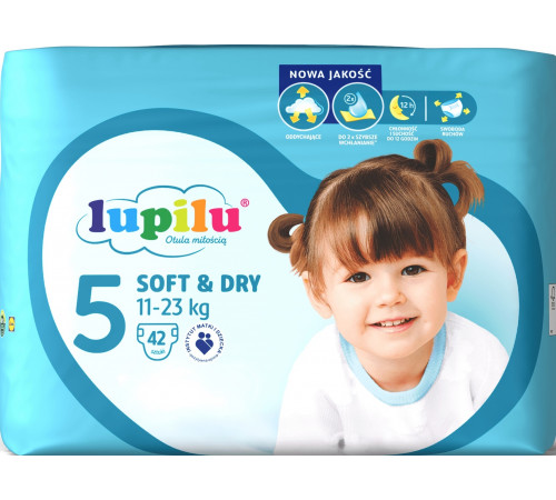 Підгузки Lupilu Soft&Dry 5 (11-23 кг) 42 шт