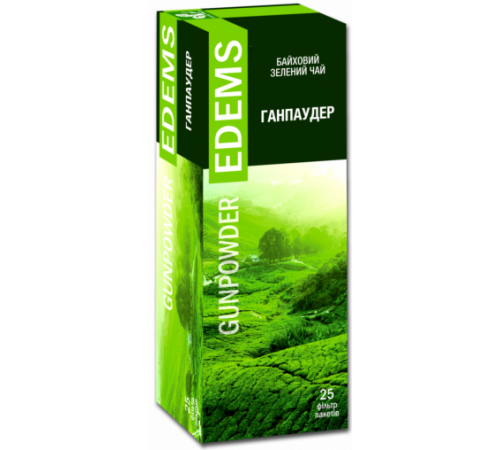 Чай зелений Edems Ганпаудер 50 г 25 пакетиків