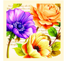 Серветка Luxy Вишукані квіти 33х33 см 3 шари 18 шт