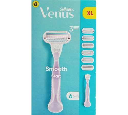 Станок для гоління жіночий Gillette Venus Smooth Start 6 картриджів 3 леза