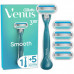 Станок для гоління жіночий Gillette Venus Smooth 5 картриджів 3 леза