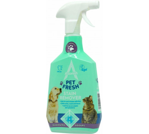 Средство для удаления пятен и запахов от домашних животных Astonish Pet Fresh 750мл Средство для удаления пятен и запахов от домашних животных Astonish Pet Fresh 750мл