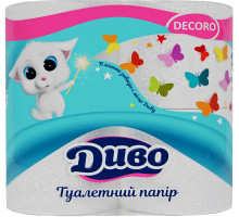 Туалетний папір Диво Decoro 2 шари 4 рулони
