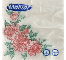 Серветка Malvar Троянди 30х30 см 2-ох шарова 40 шт