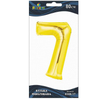 Кулька повітряна фольгована Pelican цифра 7 золото 80 см