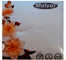 Серветка Malvar біла 30*30 см 2-ох шарові 100 шт
