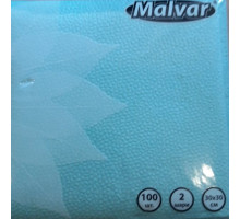 Серветка Malvar  бірюзові 30*30см 2-ох шарові 100шт