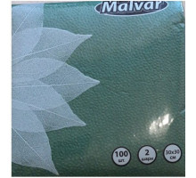 Салфетки Malvar зелёна 30*30 см 2-ох  шаровые 100 шт