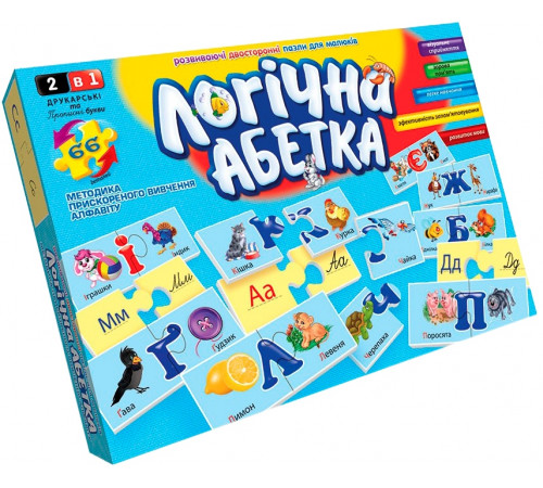 Настільна гра Danko Toys DT66Asp-U Логічна абетка Настільна гра Danko Toys DT66Asp-U Логічна абетка