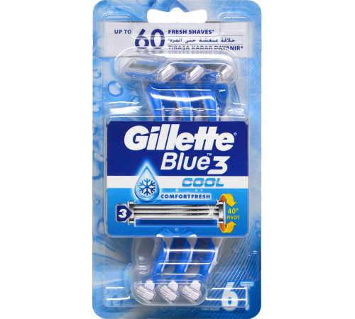 Бритви одноразові чоловічі Gillette Blue 3 Cool 6 шт