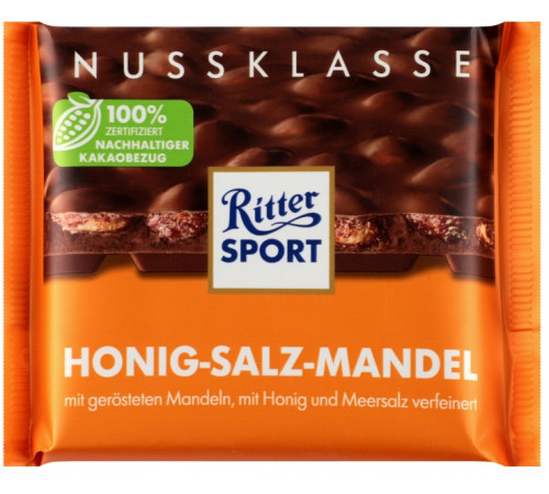 Шоколад Ritter Sport Honig-Salt-Mandel 100 г