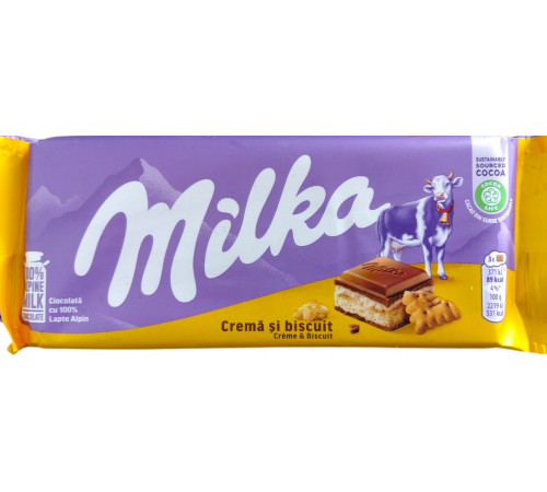 Шоколад Milka Creme & Biscuit 100 г