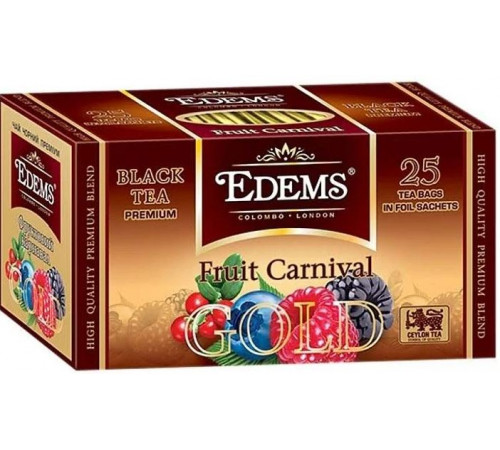 Чай чорний Edems Gold Фруктовий карнавал 50 г 25 пакетиків
