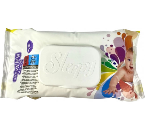 Влажные салфетки детские Sleepy Advantageс клапаном 120 шт