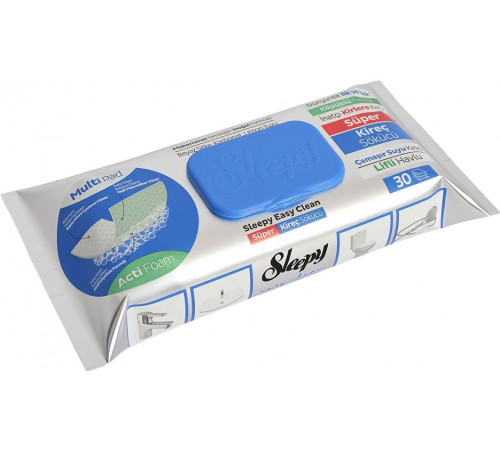 Влажные салфетки Sleepy Easy Clean для уборки ванной комнаты 30 шт