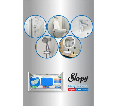Влажные салфетки Sleepy Easy Clean для уборки ванной комнаты 30 шт
