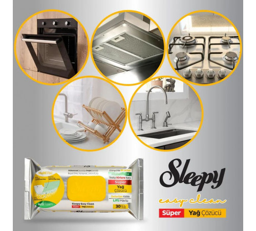 Вологі серветки Sleepy Easy Clean для прибирання кухні 30 шт
