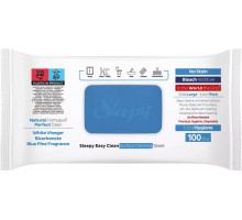 Вологі серветки Sleepy Easy Clean для прибирання Bleach 100 шт