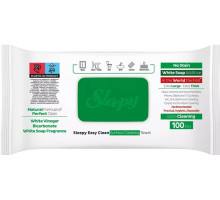 Вологі серветки Sleepy Easy Clean для прибирання Green 100 шт