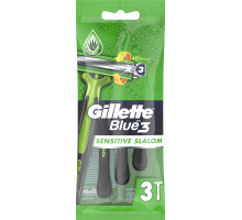 Бритви одноразові чоловічі Gillette Blue 3 Sensitive Slalom 3 шт
