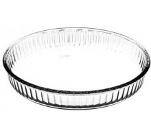 Кругла скляна форма для запікання Borcam 59014 d-32 см