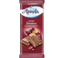 Шоколад молочний Alpinella з Родзинками та Арахісом 90 г
