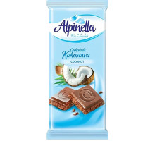 Шоколад молочный Alpinella с Кокосовой стружкой 90 г