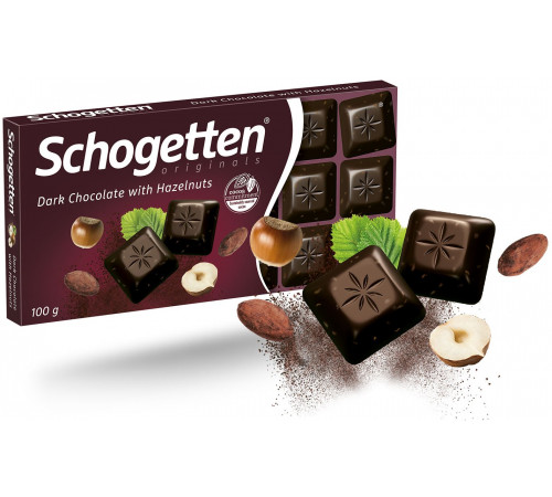 Шоколад черный Schogetten с Лесными Орехами 100 г
