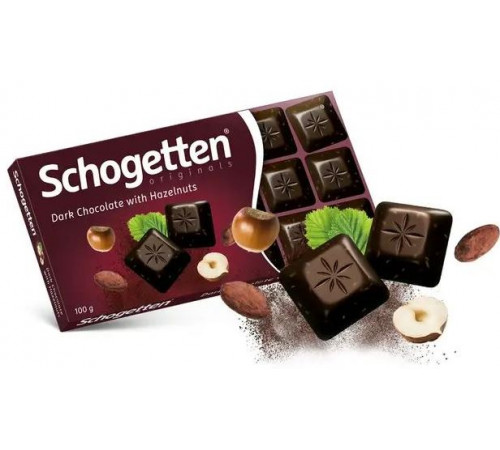 Шоколад черный Schogetten с Лесными Орехами 100 г