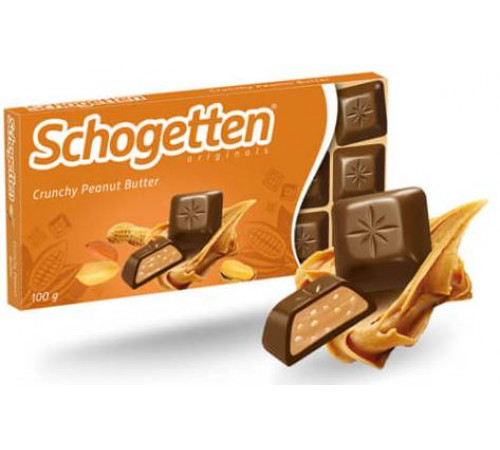 Шоколад молочний Schogetten Кранчі та Арахісова олія 100 г
