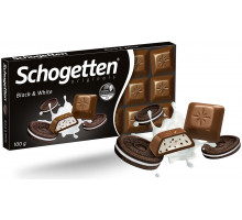 Шоколад молочний Schogetten Чорний з Білим 100 г