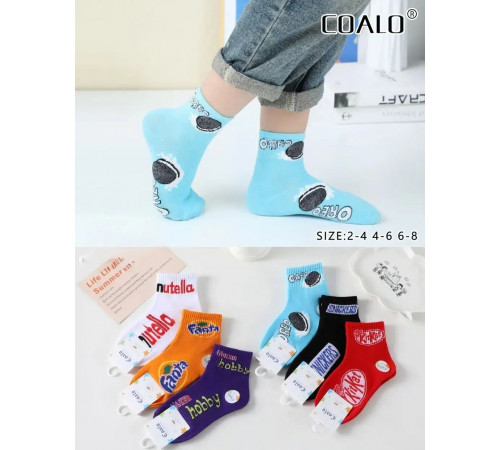 Дитячі шкарпетки Coalo СТ5023 розмір 4-6 з принтом Солодощі та напої в асортименті