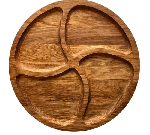 Менажниця дубова на 4 секції 35 см