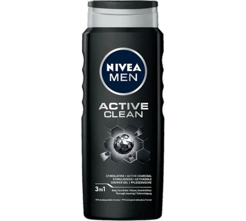 Гель для душу чоловічий Nivea Active Clean 500 мл